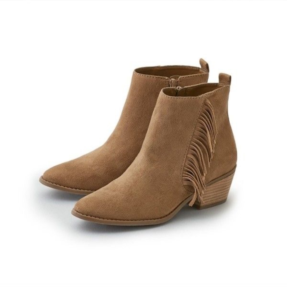 American Eagle Fringe Suede Ankle Bootie